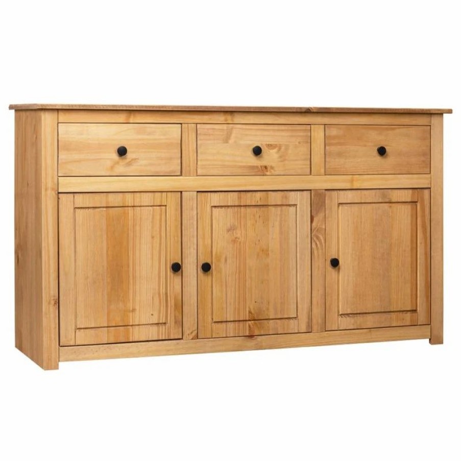 Buffets & Sideboards * | Vida Xl International B.V. Vidaxl Solid Wood Pine Sideboard Panama Range Storage Cabinet Chest Furniture