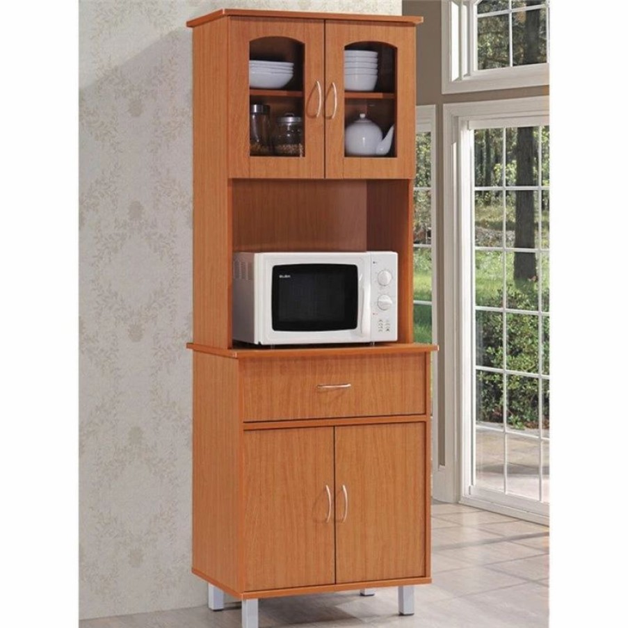 China Cabinets & Hutches * | Pemberly Row Kitchen Cabinet In Cherry