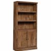 Shelving * | Sauder Misc Storage 3-Shelf 2-Door Tall Wood Bookcase In Vintage Oak