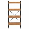 Shelving * | Monster Living Allday Acacia Wood Standard Bookcase With Metal Frame, 4-Tier