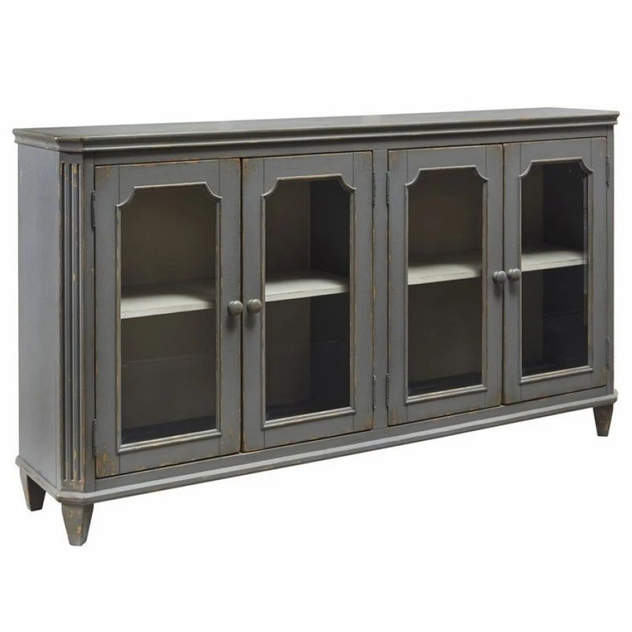 Buffets & Sideboards * | Ashley Furniture Industries Mirimyn Door Accent Cabinet In Antique Gray T505-662