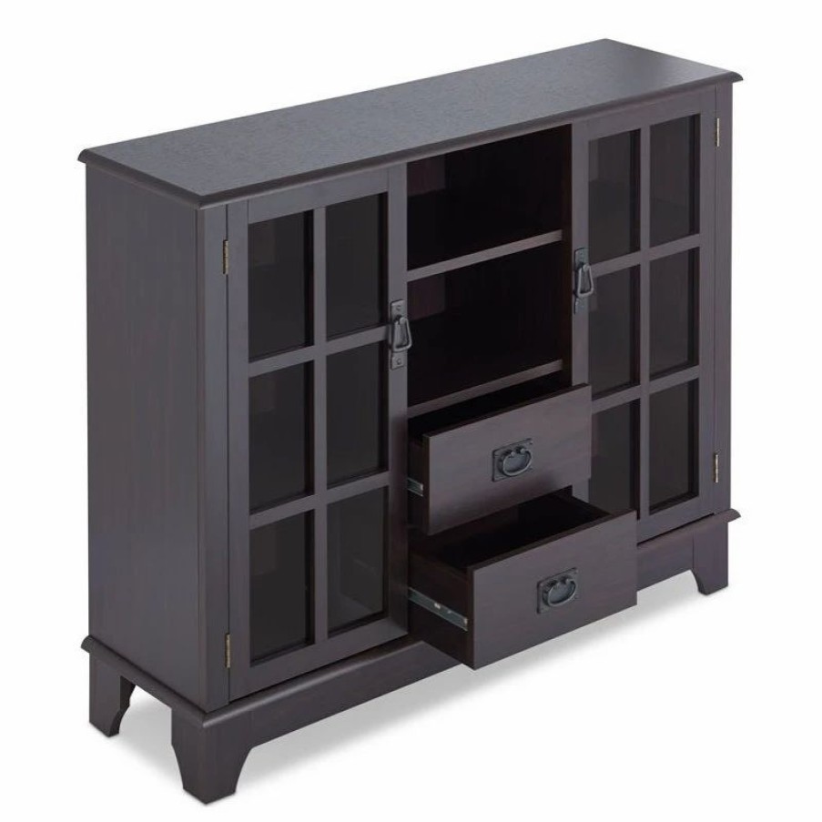 Buffets & Sideboards * | Acme Furniture Acme Dubbs Storage Wood Console Table With 2 Doors In Espresso