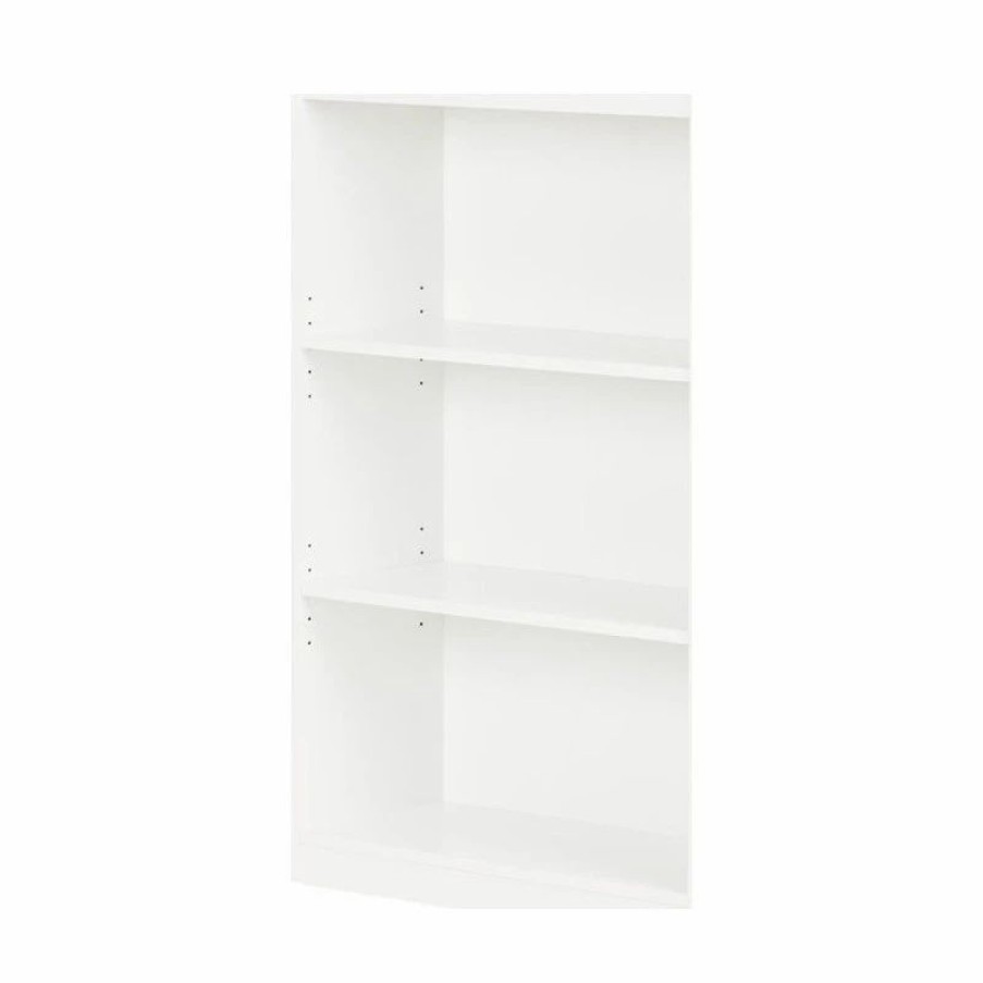 Shelving * | South Shore Furniture South Shore 3 Shelf Modern Wall Bookcase In Pure White