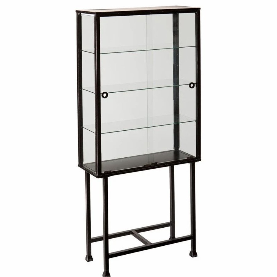 China Cabinets & Hutches * | Sei Furniture Symon Metal/Glass Bunching Display Cabinet