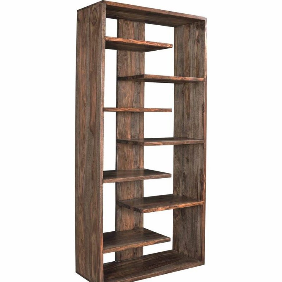 Shelving * | Coast To Coast Imports, Llc Brownstone Bookcase, Brownstone Nut Brown