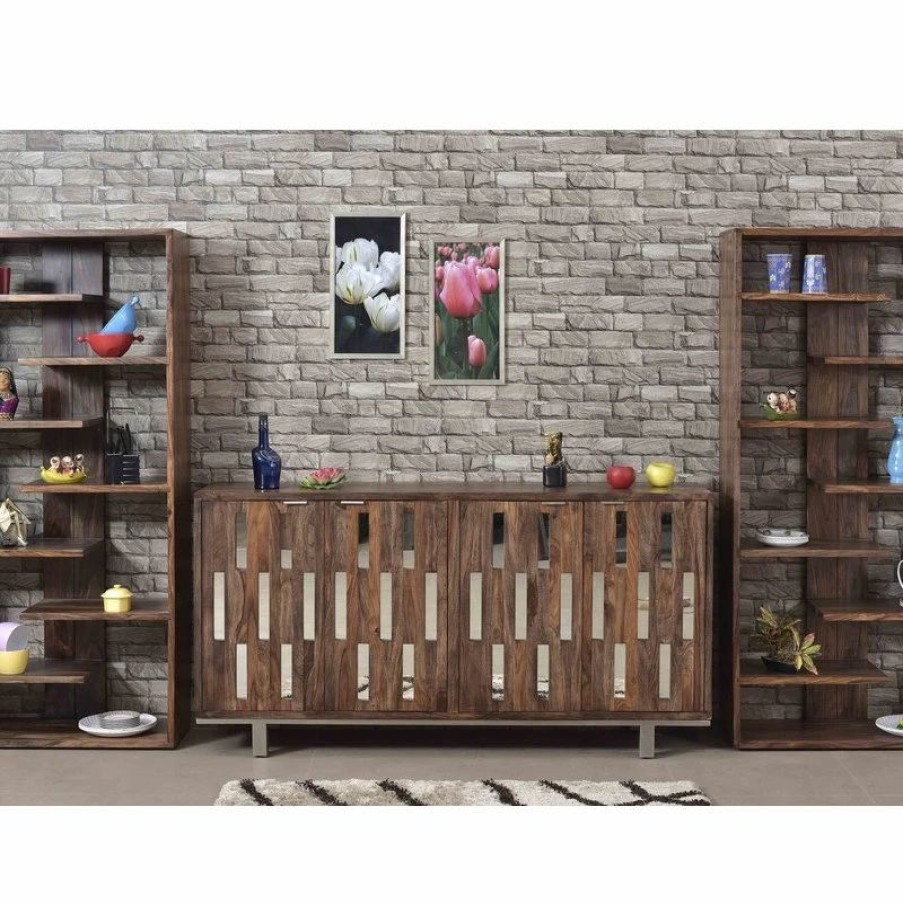 Shelving * | Coast To Coast Imports, Llc Brownstone Bookcase, Brownstone Nut Brown