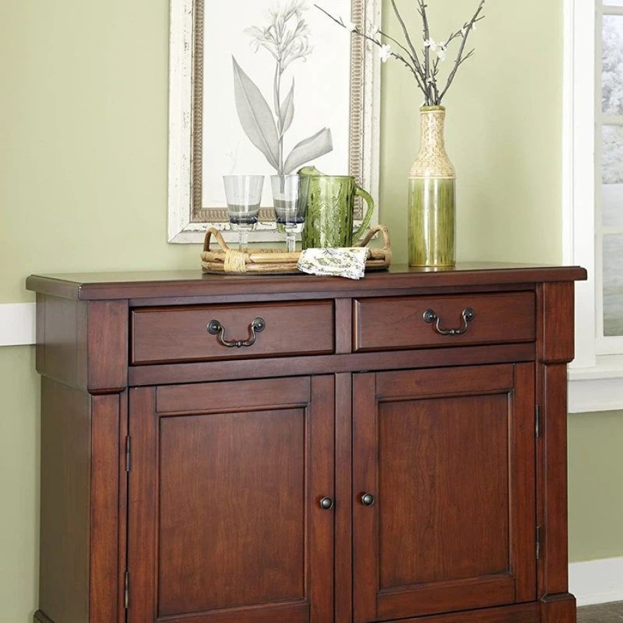 Buffets & Sideboards * | Decor Love Traditional Sideboard, Mahogany Wood Construction With Plenty Storage Space