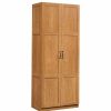 China Cabinets & Hutches * | Anzy Storage Cabinet And Highland Oak Finish