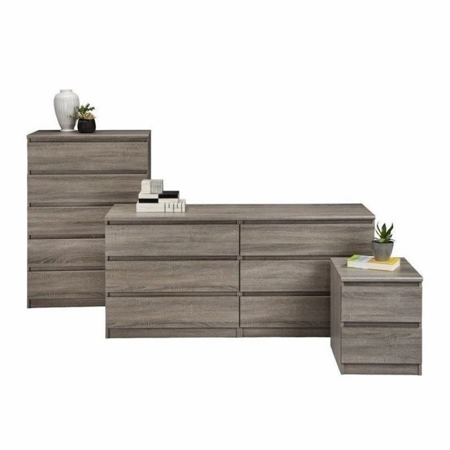 Accent Chests & Cabinets * | Tvilum Naia 5 Drawer Chest, Truffle