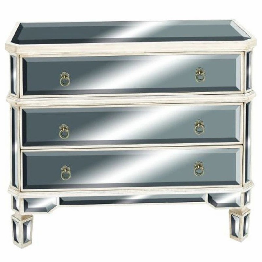 Accent Chests & Cabinets * | Brimfield & May Silver Wood Glam Cabinet, 32 X36 X16