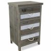 Accent Chests & Cabinets * | Cheungs 3-Drawer Rope Handle Wooden Cabinet