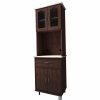 China Cabinets & Hutches * | Pemberly Row Kitchen Cabinet In Chocolate Gray