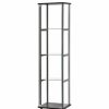 China Cabinets & Hutches * | Coaster Home Furnishings Coaster 4 Shelf Glass Curio Cabinet In Black