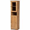 China Cabinets & Hutches * | Wholesale Interiors Lauren Modern Oak Brown Finished Wood Buffet And Hutch Kitchen Cabinet