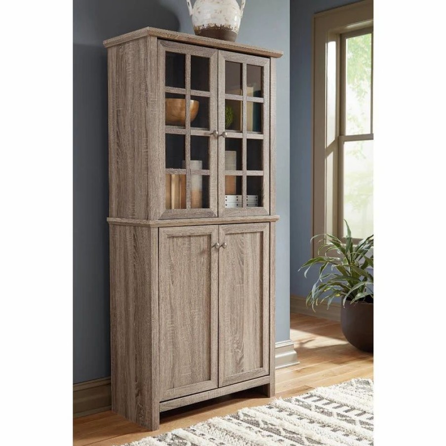 China Cabinets & Hutches * | Ashley Furniture Industries Drewmore Gray Accent Cabinet