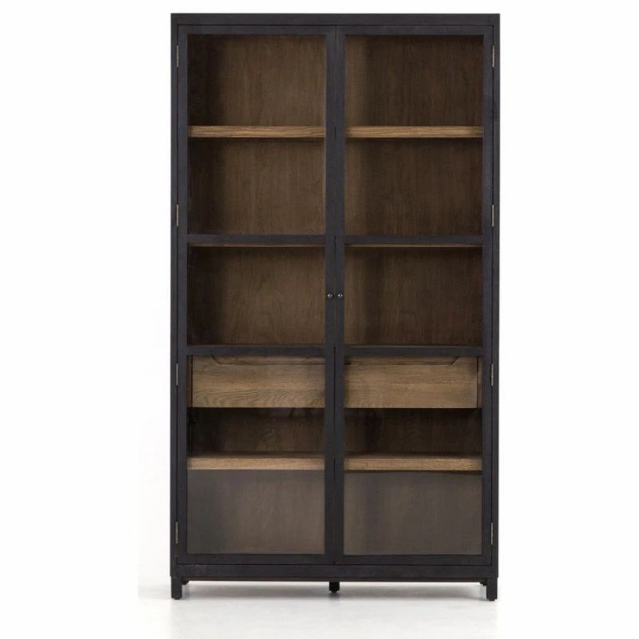 China Cabinets & Hutches * | Four Hands Millie Cabinet-Drifted Black/Drifted Oak