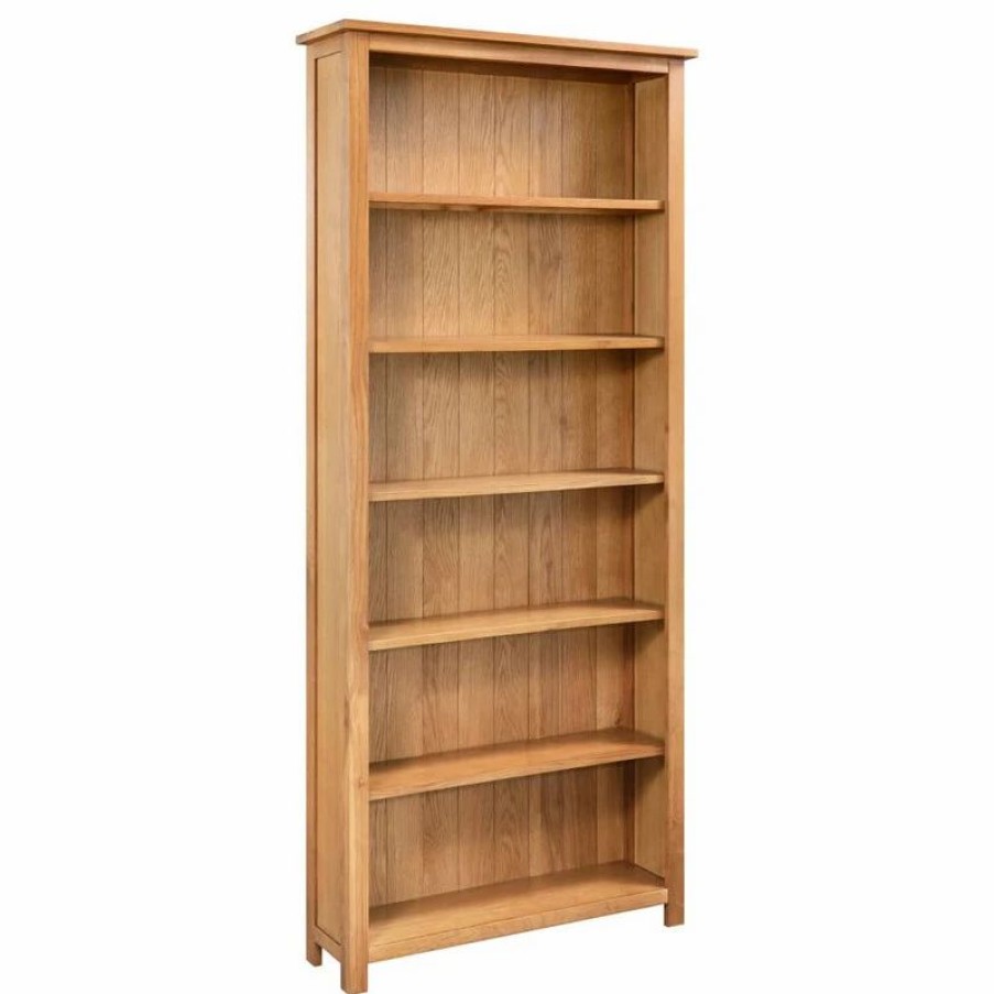 Shelving * | Vida Xl International B.V. Vidaxl Solid Wood Oak 6-Tier Bookcase Cabinet Display Shelf Unit Furniture