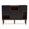 Buffets & Sideboards * | Baxton Studio Anderson Wood Sideboard Storage Cabinet, Retro Oak And Espresso