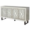 Buffets & Sideboards * | Coast To Coast Imports, Llc 4-Door Media Credenza, Bose Metallic Pewter