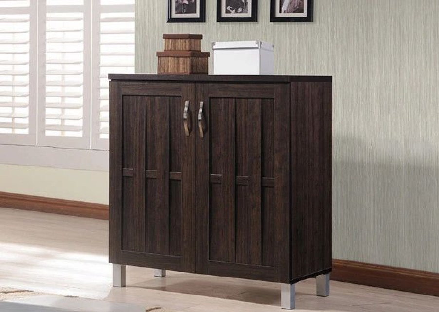 Buffets & Sideboards * | Baxton Studio Excel Modern And Contemporary Dark Brown Sideboard Storage Cabinet