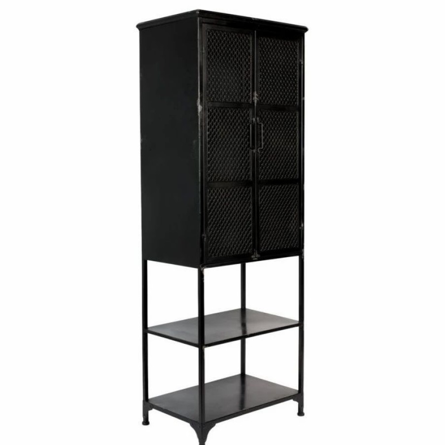 China Cabinets & Hutches * | Tall Metal China Cabinet | Dutchbone Denver