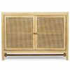 Accent Chests & Cabinets * | Gdfstudio Viola Boho Handcrafted 2 Door Mango Wood Cabinet With Wicker Caning