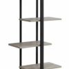 Shelving * | Monarch Specialties Bookshelf, Bookcase, Etagere, 5 Tier, 60 H, Office, Bedroom, Metal, Dark Taupe/Black