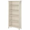 Shelving * | Pemberly Row 5 Shelf Bookcase In Antique White