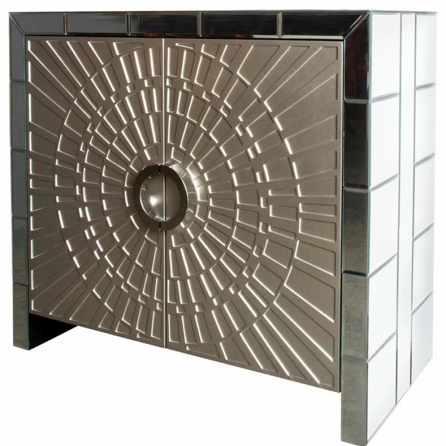 Accent Chests & Cabinets * | Statements By J La Croisette Mirrored Cabinet