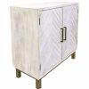 Accent Chests & Cabinets * | Yhd Yosemite Ashdla Accent Solid Mindi Wood Cabinet In White Painted Finish