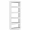 Shelving * | Vida Xl International B.V. Vidaxl Book Cabinet/Room Divider High Gloss White Engineered Wood Furniture