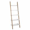 Shelving * | Truly Home Universal Expert Remus Ladder Bookshelf Modern Oak And White