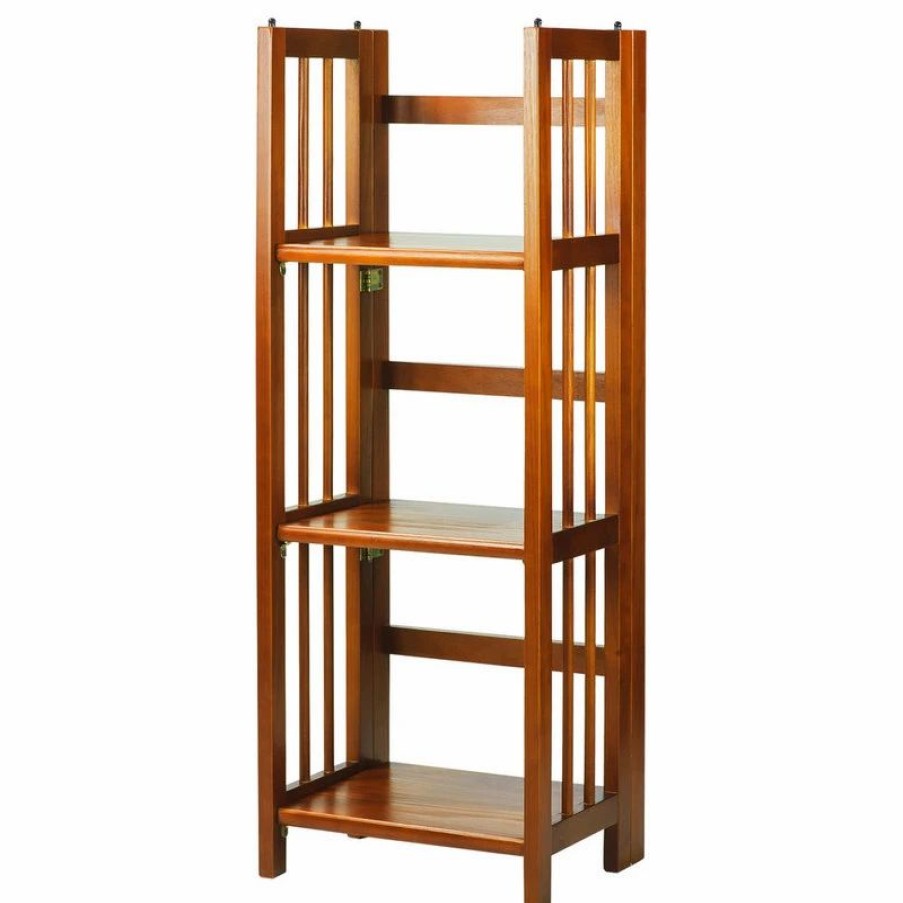 Shelving * | Casual Home 3-Shelf Folding Bookcase 14 Wide, Honey Oak