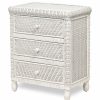 Accent Chests & Cabinets * | Sea Winds Trading Santa Cruz 3-Drawer Chest With Glass Top, White