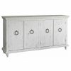 Buffets & Sideboards * | Crafters And Weavers Macao Rustic Modern Solid Wood 4-Door Sideboard, White