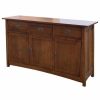 Buffets & Sideboards * | Crafters And Weavers Mission 3 Door And 3 Drawer Sideboard Walnut 70