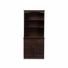 China Cabinets & Hutches * | Wholesale Interiors Agni Buffet And Hutch Kitchen Cabinet, Dark Brown