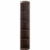 Shelving * | Furniture Of America E-Commerce By Enitial Lab Furniture Of America Maleena Wood 5-Shelf Corner Bookcase In Dark Walnut