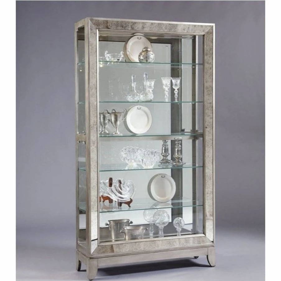 China Cabinets & Hutches * | Pulaski Furniture Pulaski Side Entry Curio, Platinum