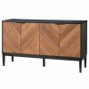 Buffets & Sideboards * | Karat Home 55 Wide 4 Door Sideboard, Black