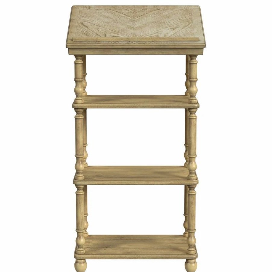 Shelving * | Butler Specialty Company Alden Antique Beige 4- Tier Library Stand