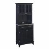 China Cabinets & Hutches * | Bowery Hill Buffet With 2 Door Panel Hutch In Black