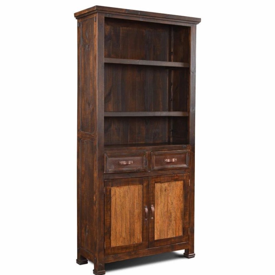 China Cabinets & Hutches * | Crafters And Weavers Elements Collection Wood & Copper China Cabinet