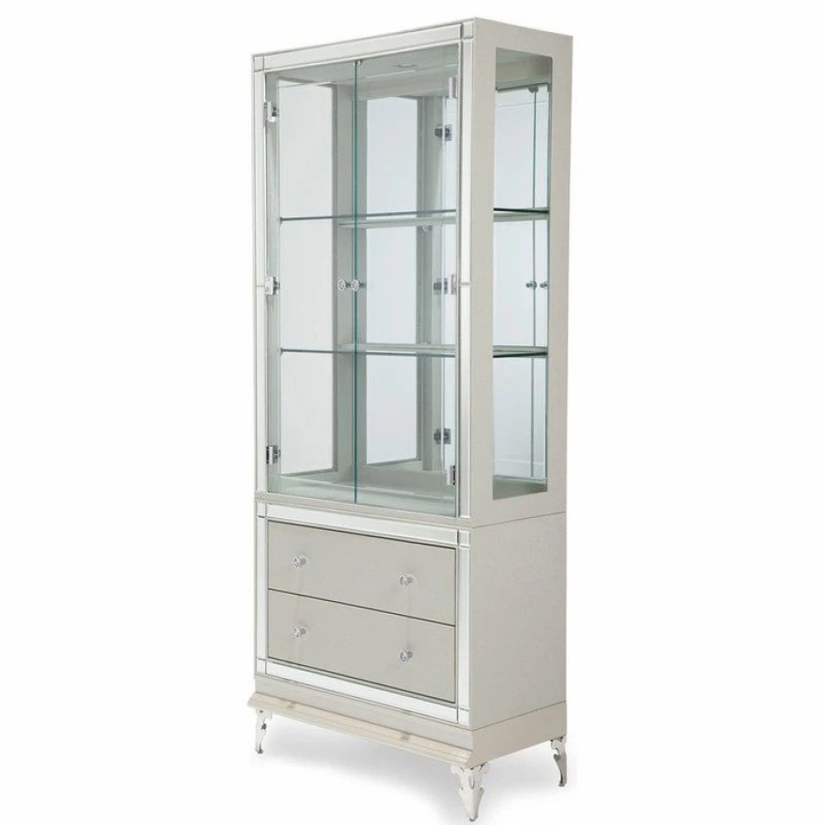 China Cabinets & Hutches * | Michael Amini Aico Hollywood Loft Curio, Frost 9001605-104