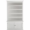 China Cabinets & Hutches * | Novasolo Classic White Halifax Single-Bay Hutch