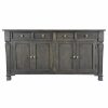 Buffets & Sideboards * | Moti Carmenita 4 Door Sideboard, Gray Finish With Nickle Knob