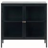 Buffets & Sideboards * | Unique Furniture Metal & Glass Sideboard, 2-Section