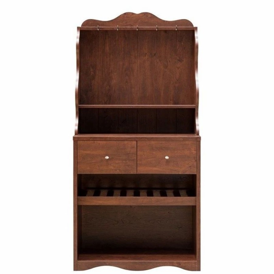 Shelving * | Furniture Of America E-Commerce By Enitial Lab Furniture Of America Hazleton Wood Multi-Storage Baker Rack In Vintage Walnut