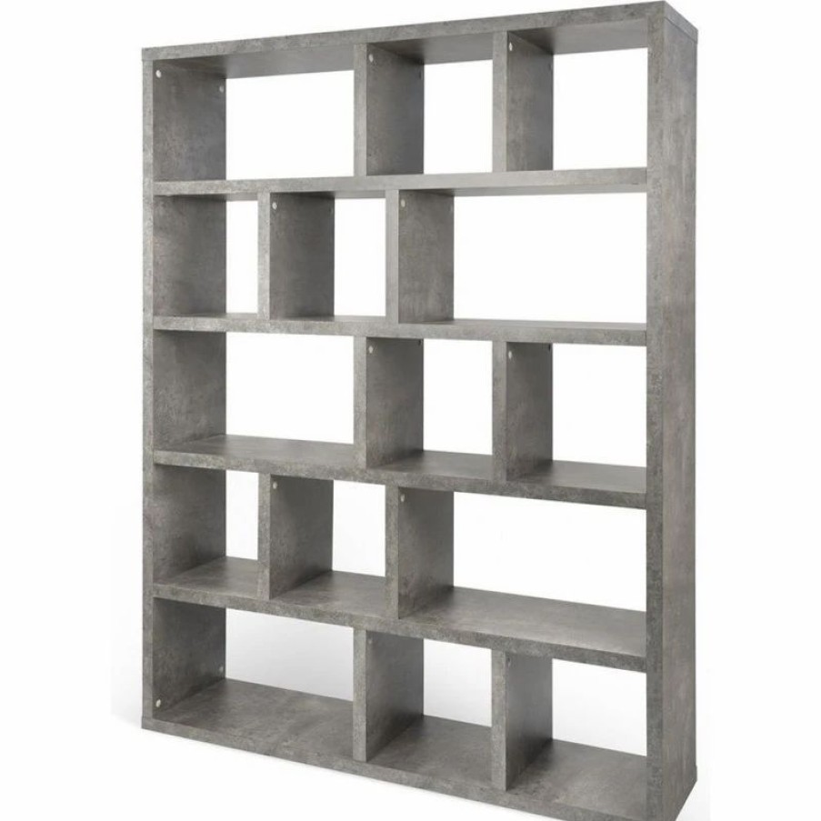 Shelving * | Temahome Berlin 5 Level Bookcase 150 Cm, Concrete