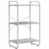 Shelving * | Pilaster Designs Liese White Transitional Freestanding 3 Tier Storage Organizer Unit